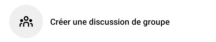 Cliquez sur « créer une discussion de groupe »