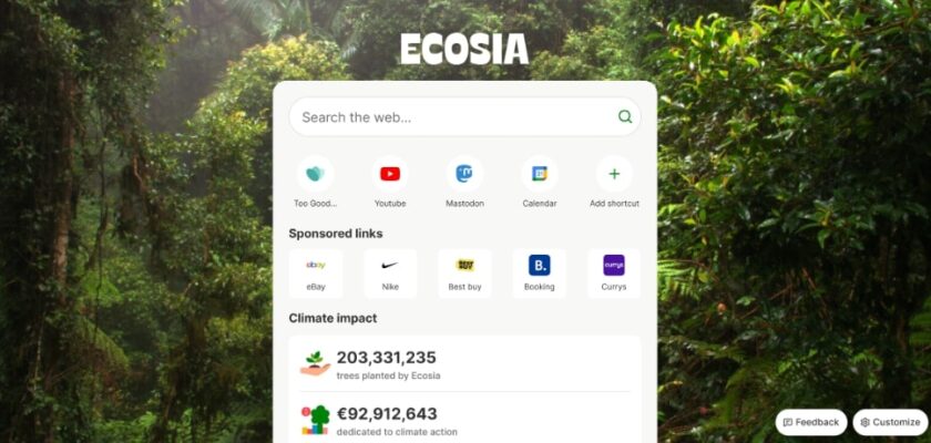 Ecosia : un nouveau navigateur pour un web plus vert