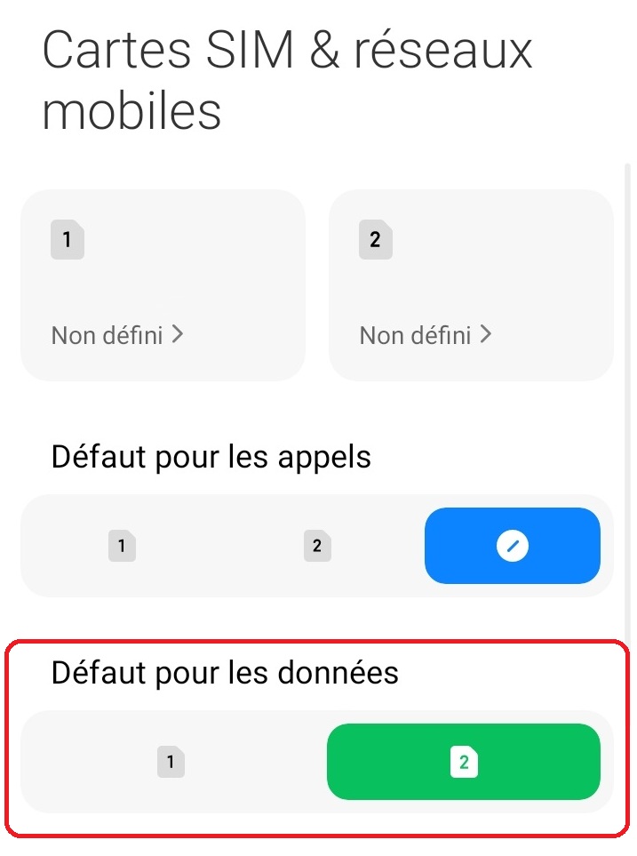 carte SIM pour les données mobiles