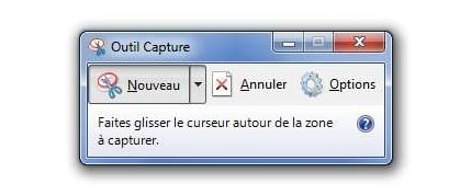 Outil capture d’écran intégré de Windows