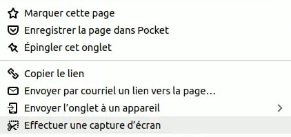 Capture d’écran Firefox