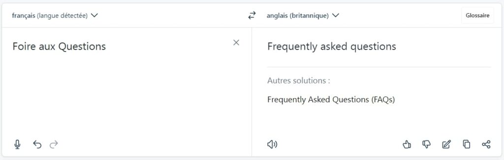 FAQ-Traduction