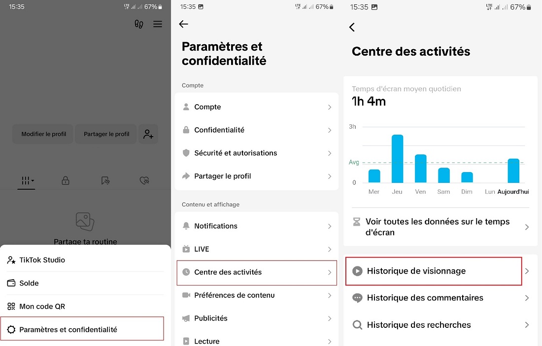 Historique de visionnage TikTok Comment retrouver ou supprimer vos vidéos visionnées BDN