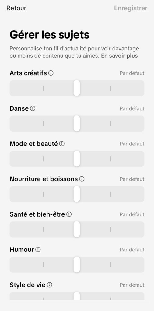 Gérer les sujets