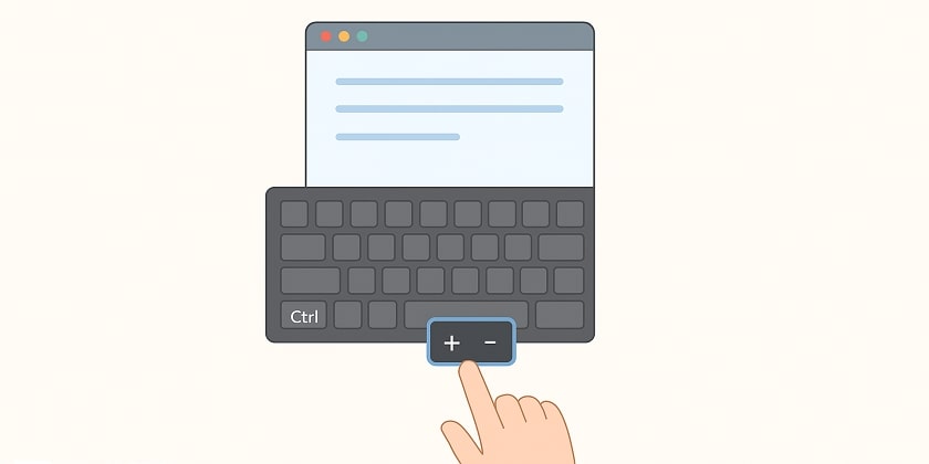 Utiliser le clavier pour zoomer et dézoomer