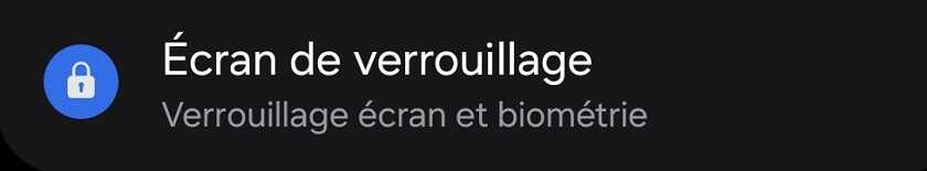 Ecran de verrouillage