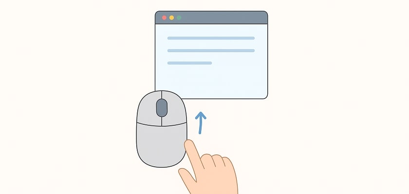 Utiliser la molette de la souris