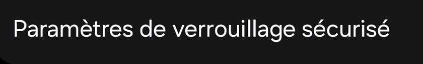 Verrouillage securisé