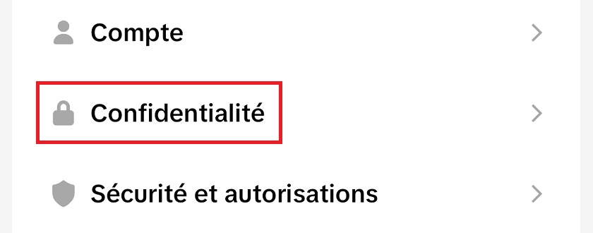 Confidentialité
