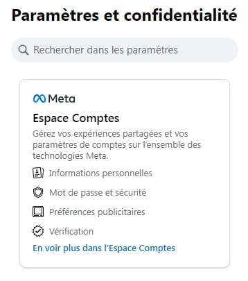 Espace comptes