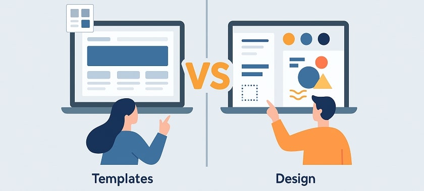 Comparaison des templates et du design