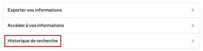 Historique de recherche