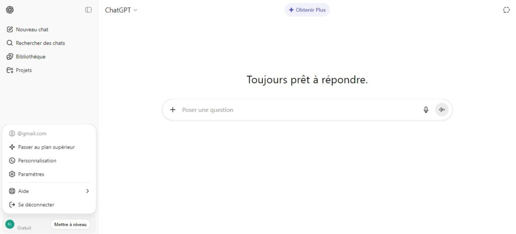 Icône de votre profil