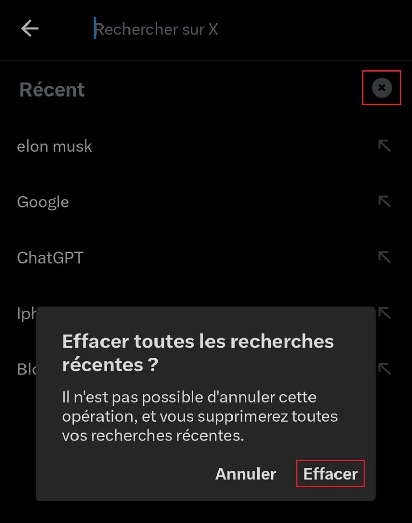 Supprimer tout l’historique d’un seul coup
