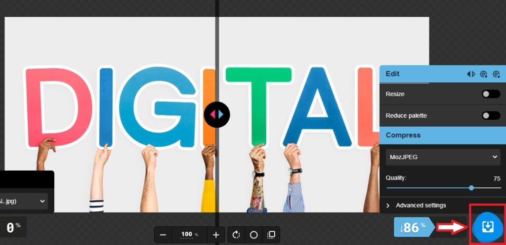 Téléchargement Squoosh