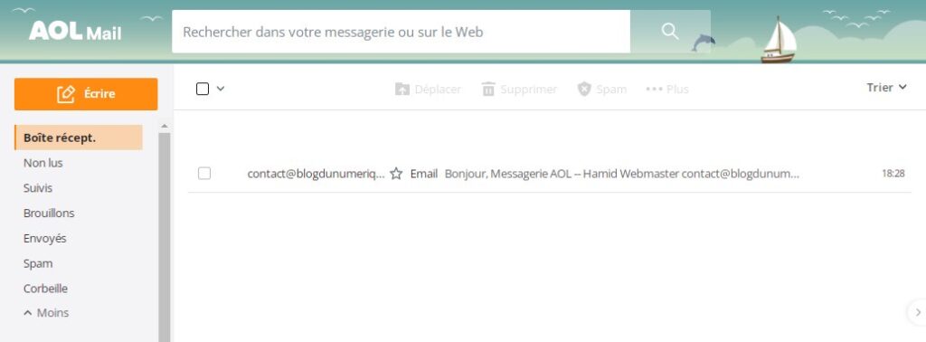 Les fonctionnalités d'AOL Mail