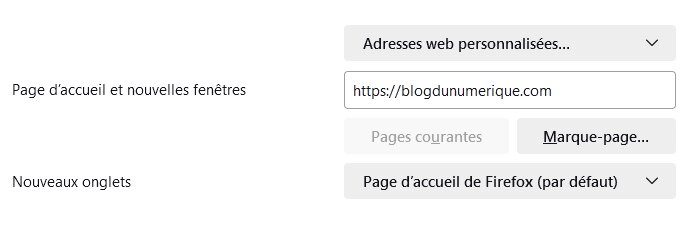 Remettre la page d'accueil sur Mozilla Firefox