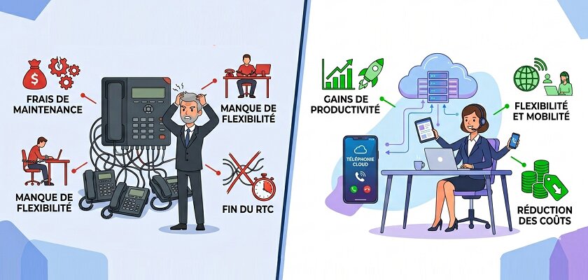Pourquoi les PME abandonnent les standards téléphoniques classiques