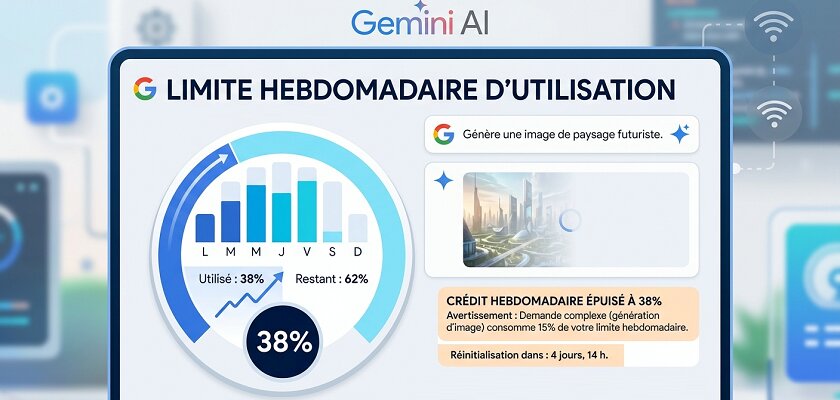 Gemini : Google teste une limite hebdomadaire