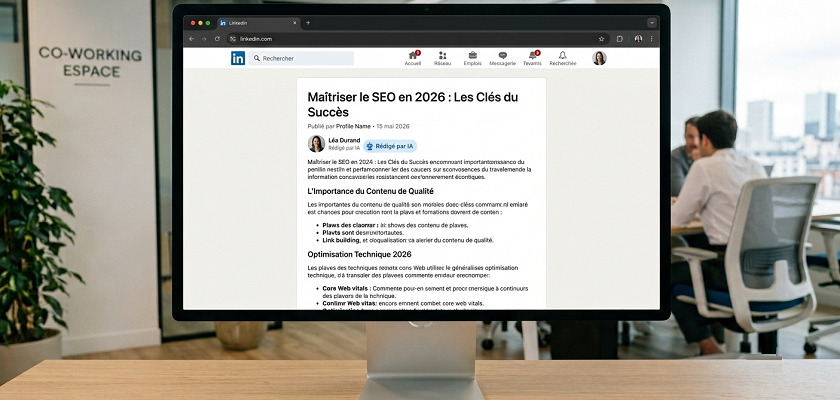 LinkedIn est le réseau le plus envahi par les contenus IA