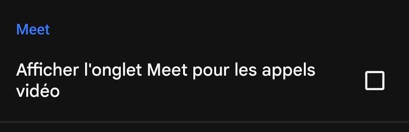 Retirer la barre Chat et Meet