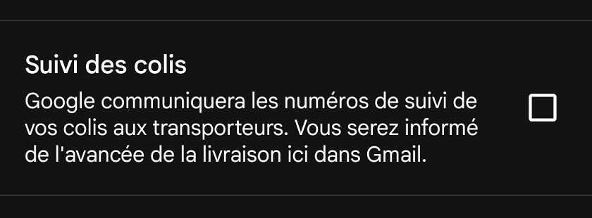 Le suivi automatique des colis