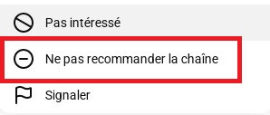 Ne pas recommander cette chaîne