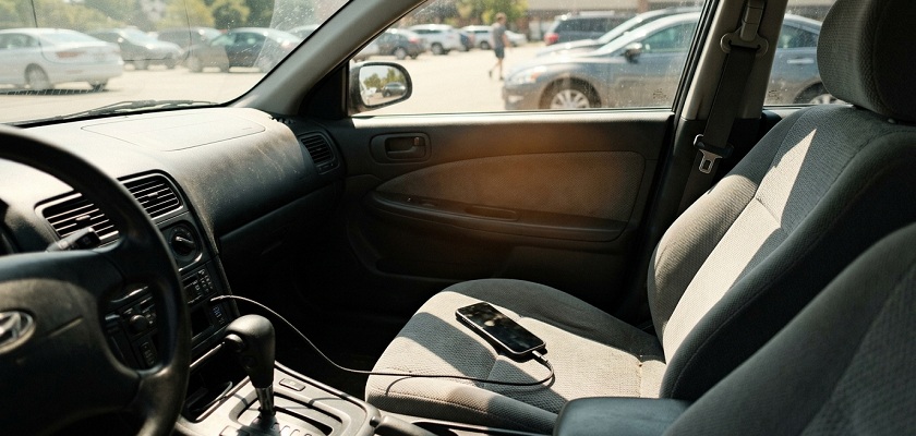 Laisser son smartphone dans une voiture en plein soleil abîme la batterie