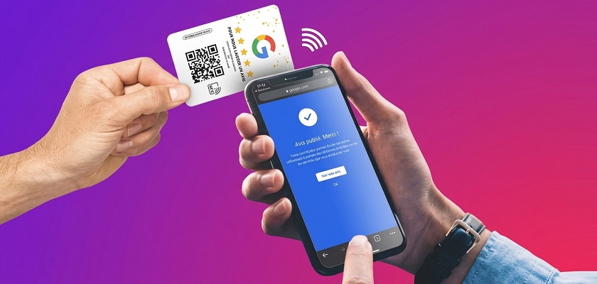Carte NFC pour avis Google : comment ça marche sur iPhone et Android, et quand le QR code prend le relais
